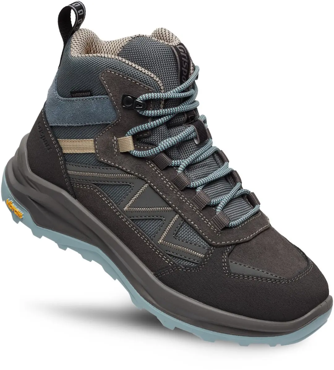 Grisport Swift Mid grijs blauw wandelschoenen uni (15613-174)