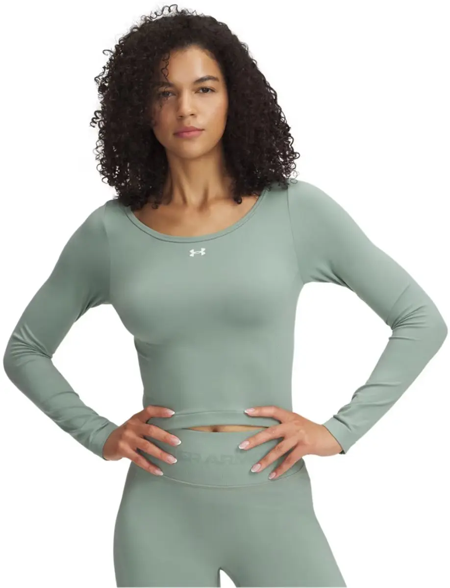 Under Armour UA Train Seamless LS T-shirt - Groen - afbeelding 2 van 6