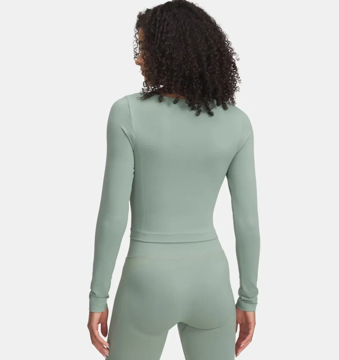 Under Armour UA Train Seamless LS T-shirt - Groen - afbeelding 5 van 6