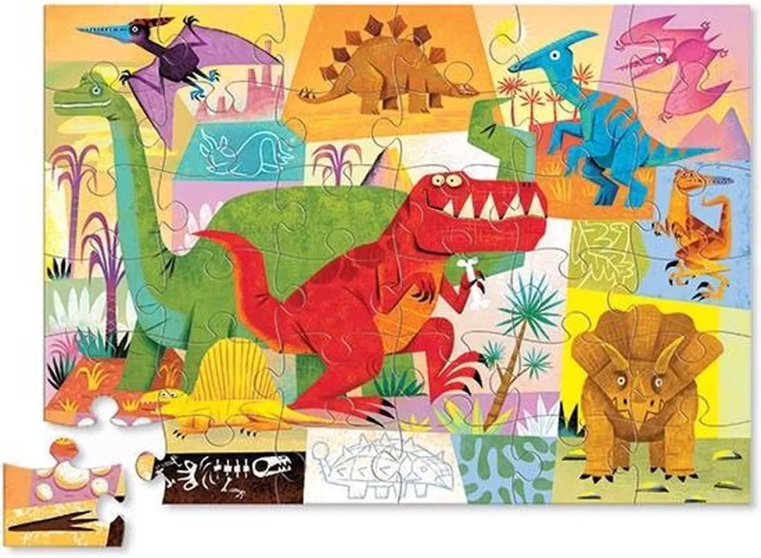 Crocodile Creek CC40729 Dinosaurus Puzzle 36 Stuks - Multicolor