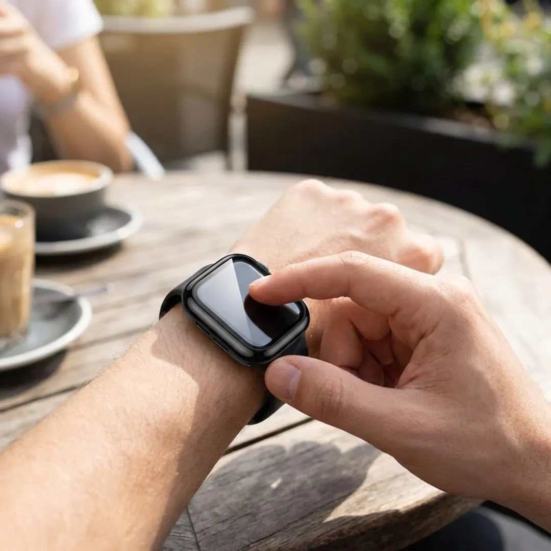 NUVEX Apple Watch 38mm Screenprotector - 4 Stuks Zwart