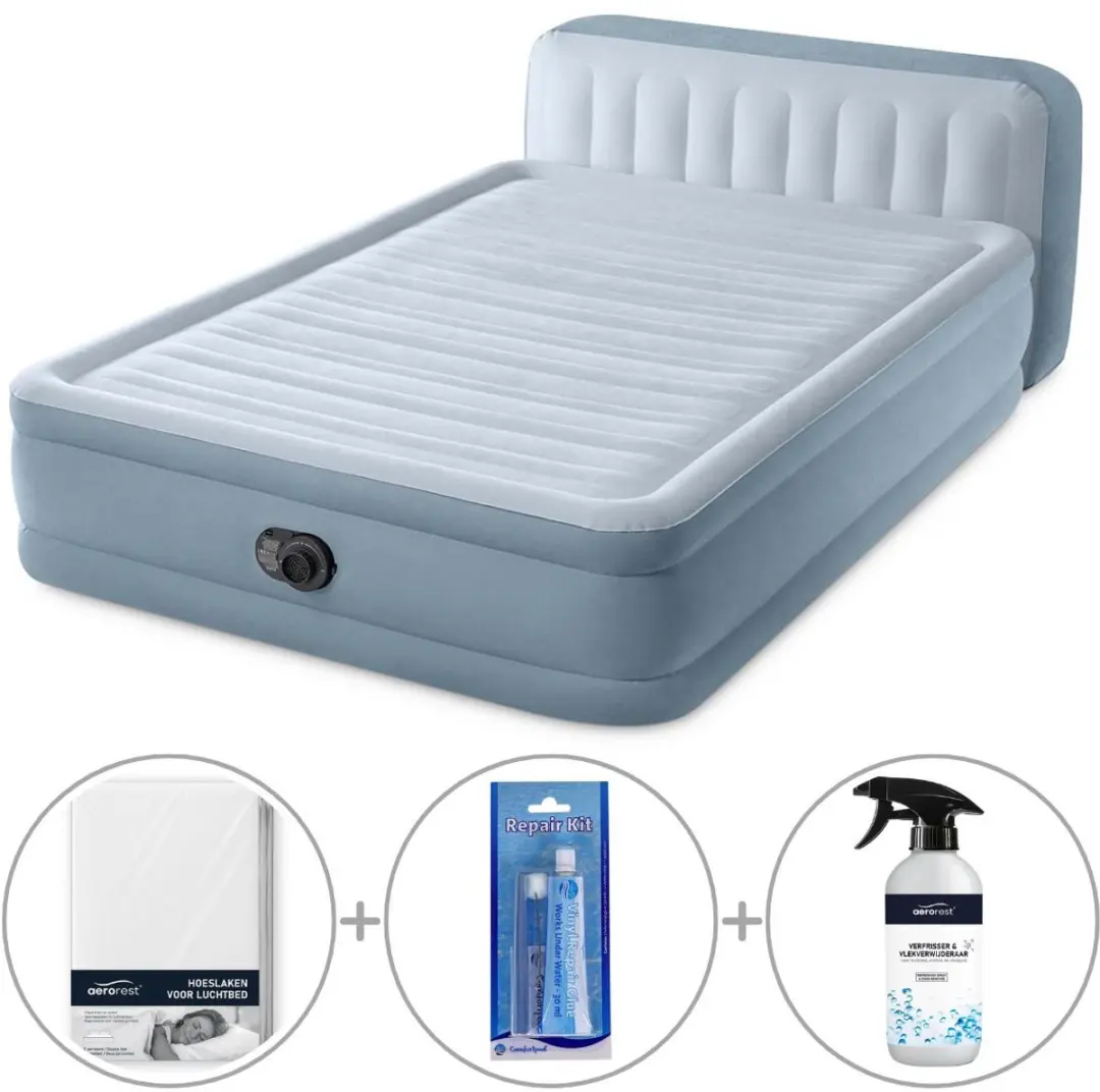 Intex Plush luchtbed met hoofdbord