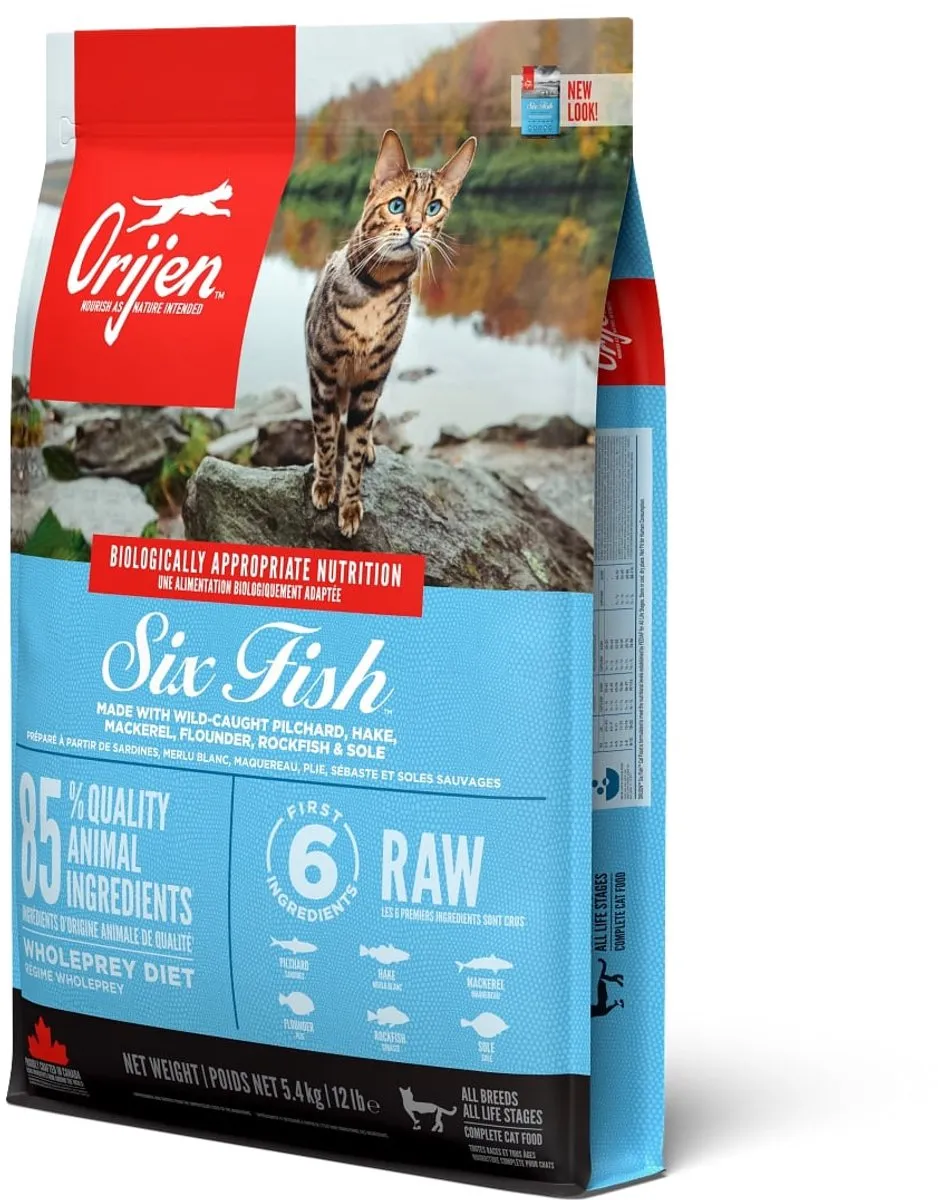 Orijen Whole Prey Six Fish Kattenvoer - Sardines & Heek 1.8kg - afbeelding 6 van 6