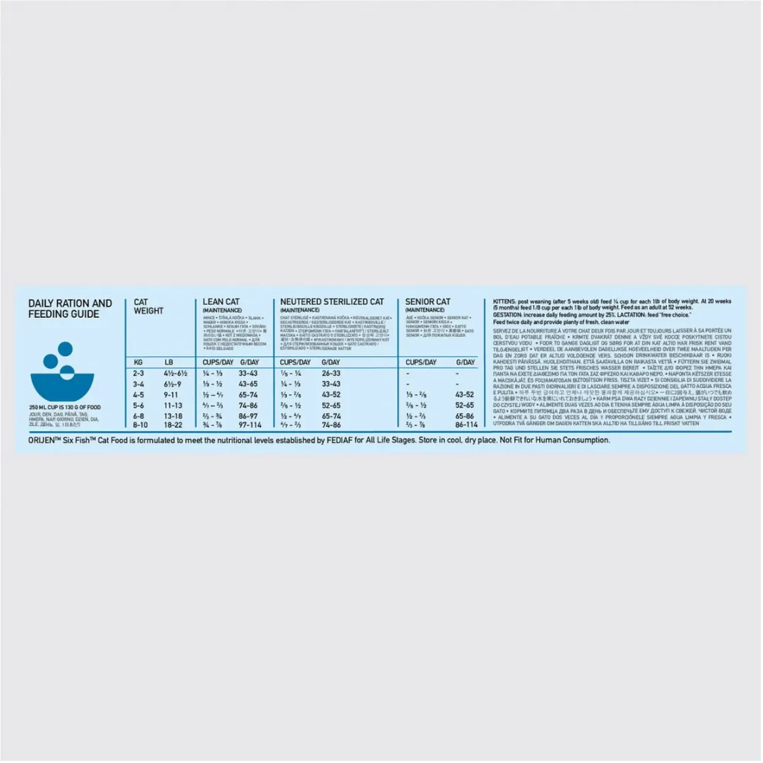 Orijen Whole Prey Six Fish Cat Sardines&Heek - Kattenvoer - 1.8 kg