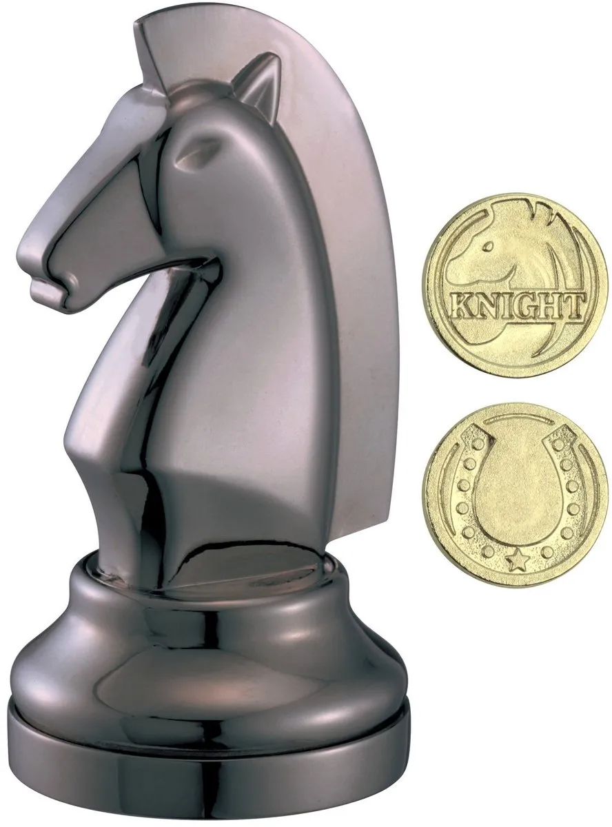 Casio Chess Knight Schaakpuzzel 7,6cm - Staal Zwart