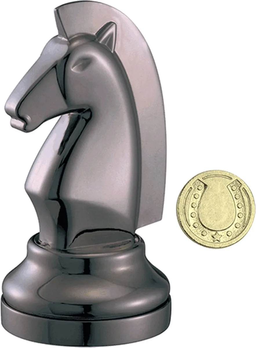 Casio Chess Knight Schaakpuzzel 7,6cm - Staal Zwart