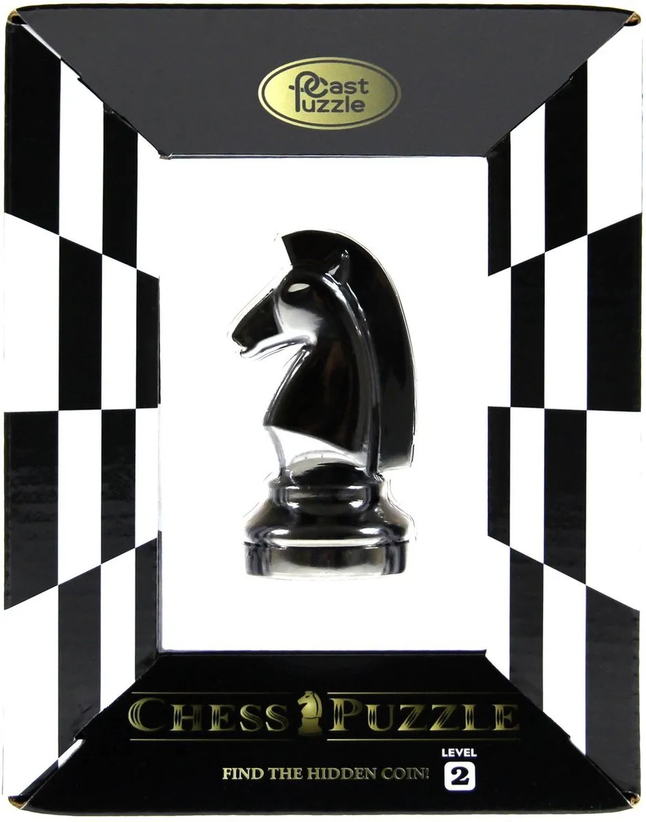 Casio Chess Knight Schaakpuzzel 7,6cm - Staal Zwart