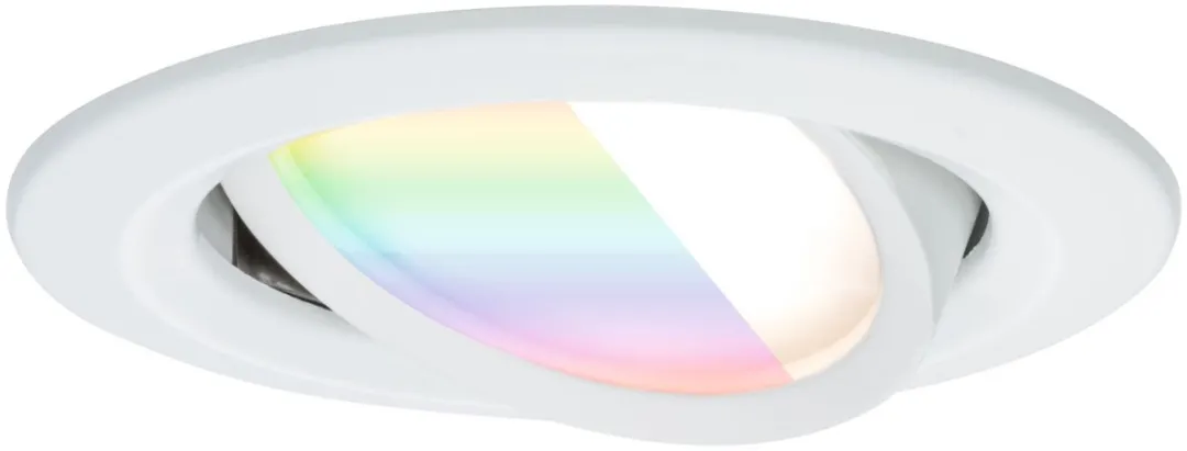 Paulmann Nova Coin LED-inbouwlamp 84mm RGBW+ 6W 500lm - Wit mat