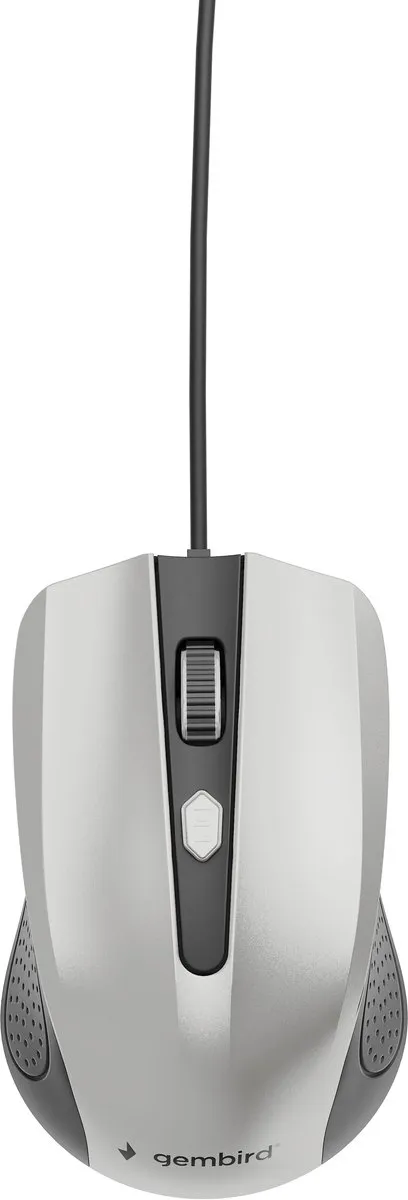 Gembird MUS-4B-01-BS Ambidextrous Muis - 1200 DPI - Zwart/Zilver