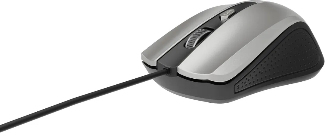 Gembird MUS-4B-01-BS Ambidextrous Muis - 1200 DPI - Zwart/Zilver