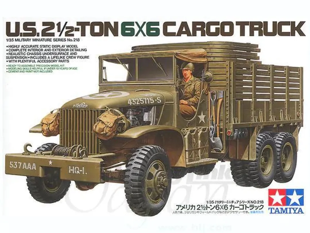 Tamiya US 2.5 Ton 6x6 Cargo Truck 35218 - Groen