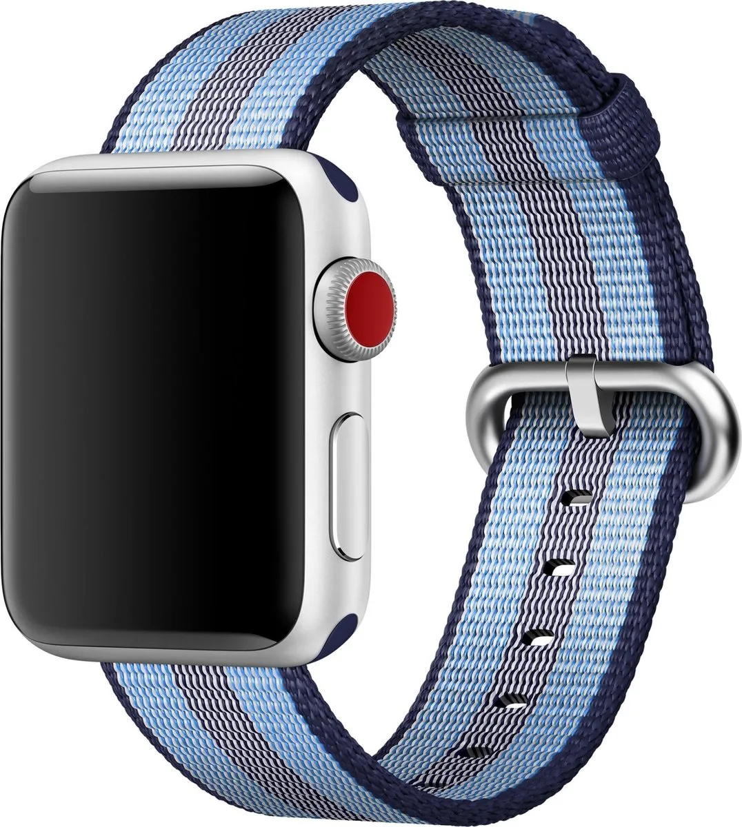 Apple Woven Nylon Band - Blauw - S/M