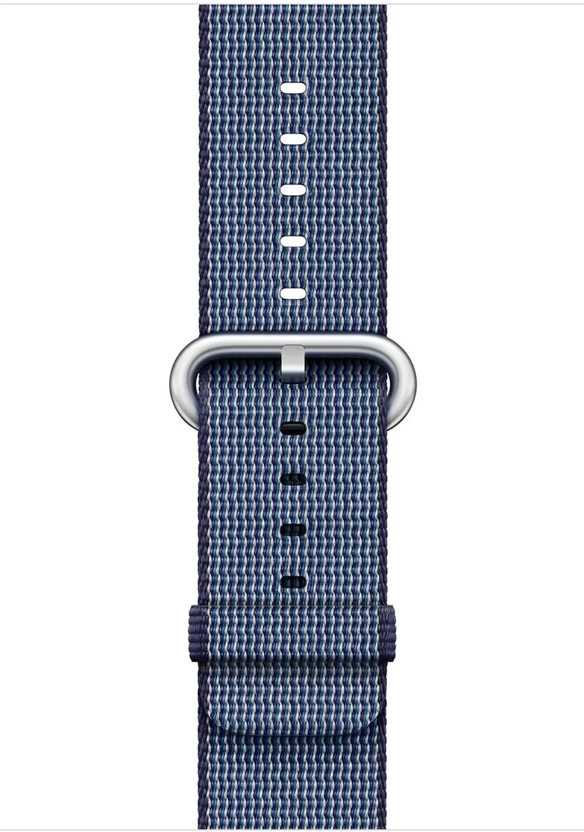 Apple Woven Nylon Band - Blauw - S/M