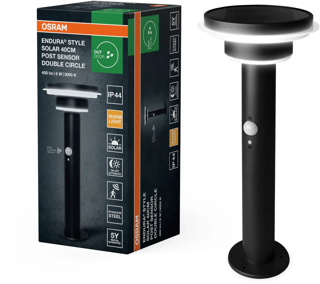 Osram Endura Style Solar Buitenlamp 6W - Zwart