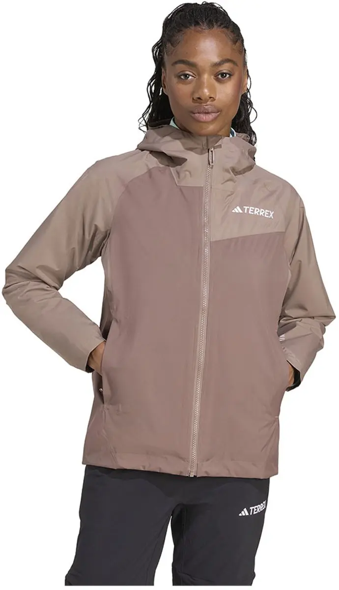 Adidas Terrex Multi 2l Rain.rdy Jas Bruin L Vrouw