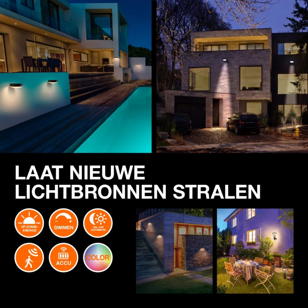 Osram Endura Flood Solar Donkergrijs - 1 Lichtpunt