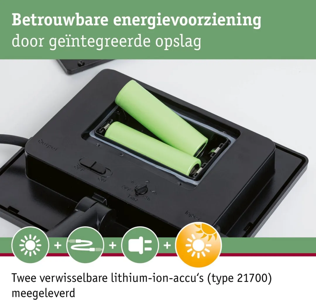 Paulmann Plug & Shine Zonnepaneel 21W IP44 - Antraciet