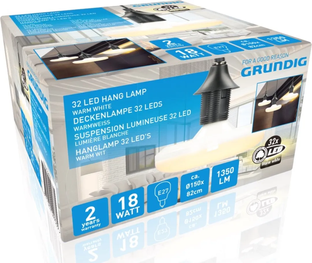 Grundig LED Hanglamp E27 - 32 Warm Wit