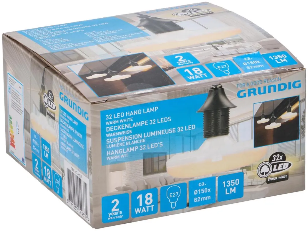 Grundig LED Hanglamp E27 - 32 Warm Wit