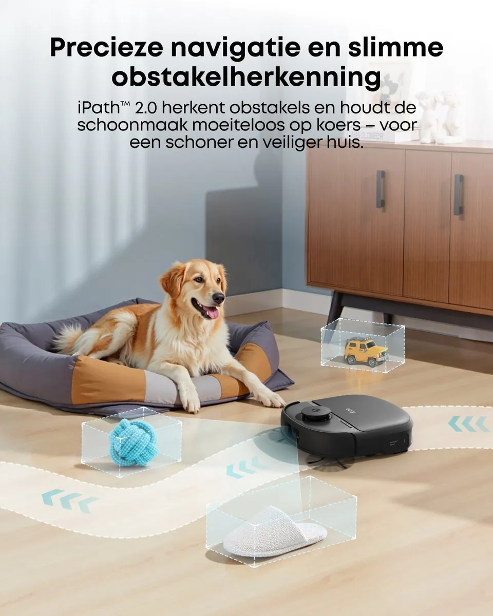 Eufy Omni C28 Robotstofzuiger & Dweil - 15.000 Pa - Zwart