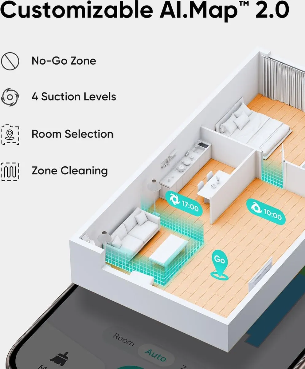 Eufy Clean L60 Robotstofzuiger 5000 Pa - Zwart - afbeelding 6 van 6