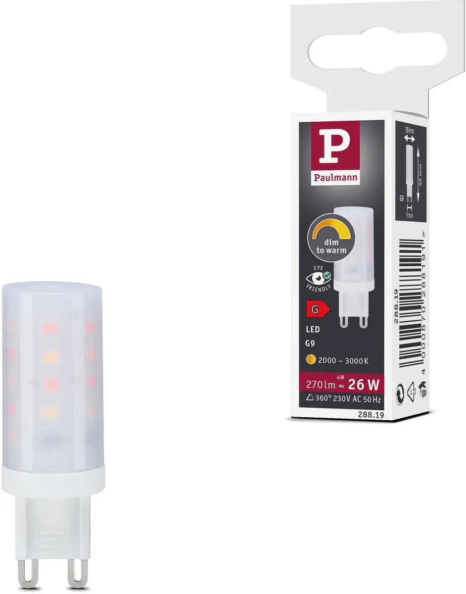Paulmann LED Stiftfitting G9 Set 4W 270lm