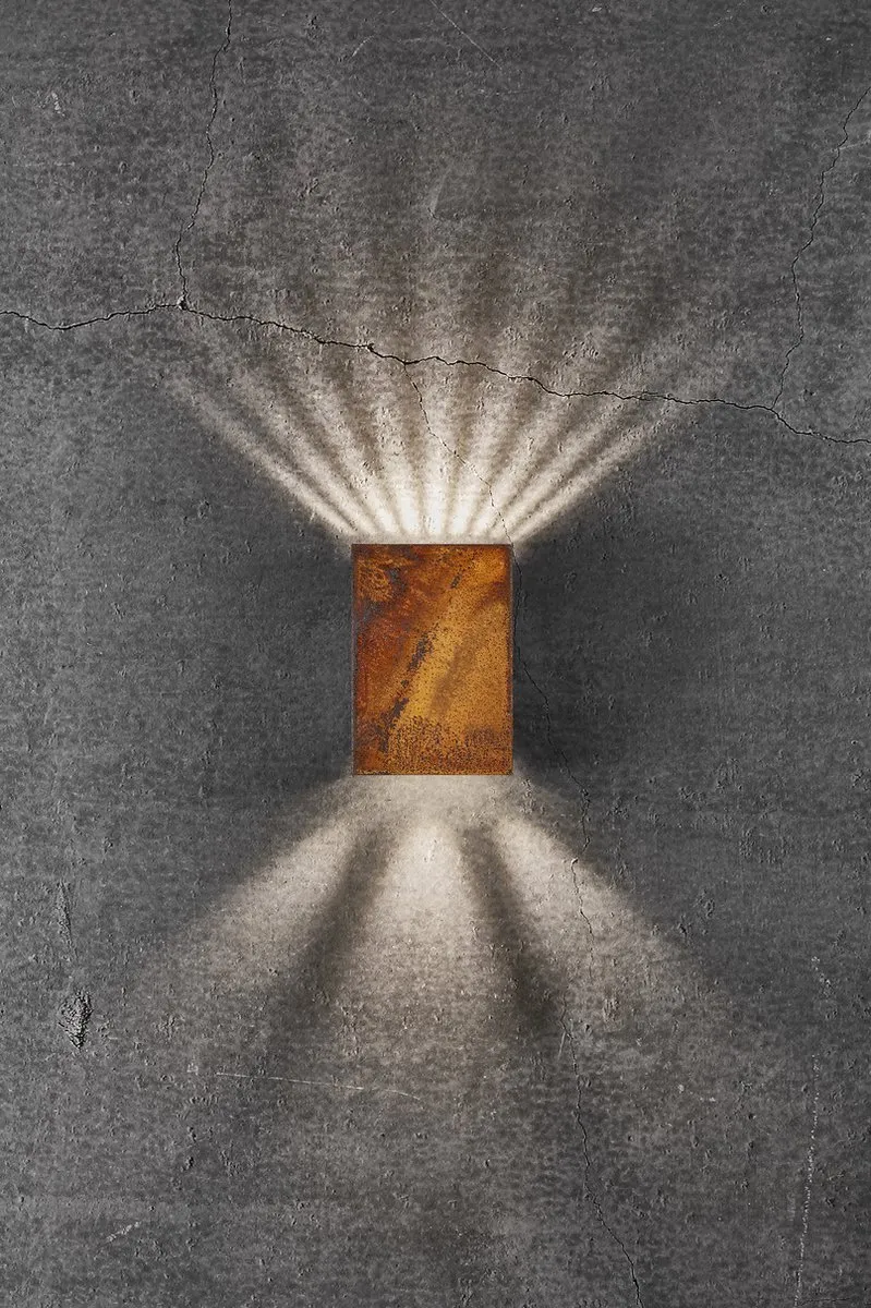 Nordlux Fold 10 Wandlamp LED - 2x8W - Roestig