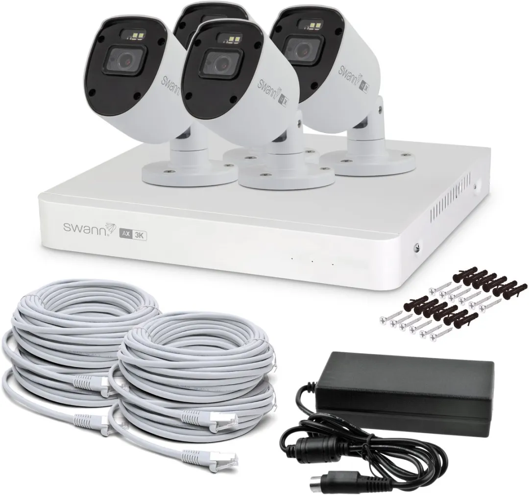 Swann AdvancedX SWNVK‑8ADVX5MP4B‑EU NVR - 4x 5MP Spotlight IP Camera's 1TB