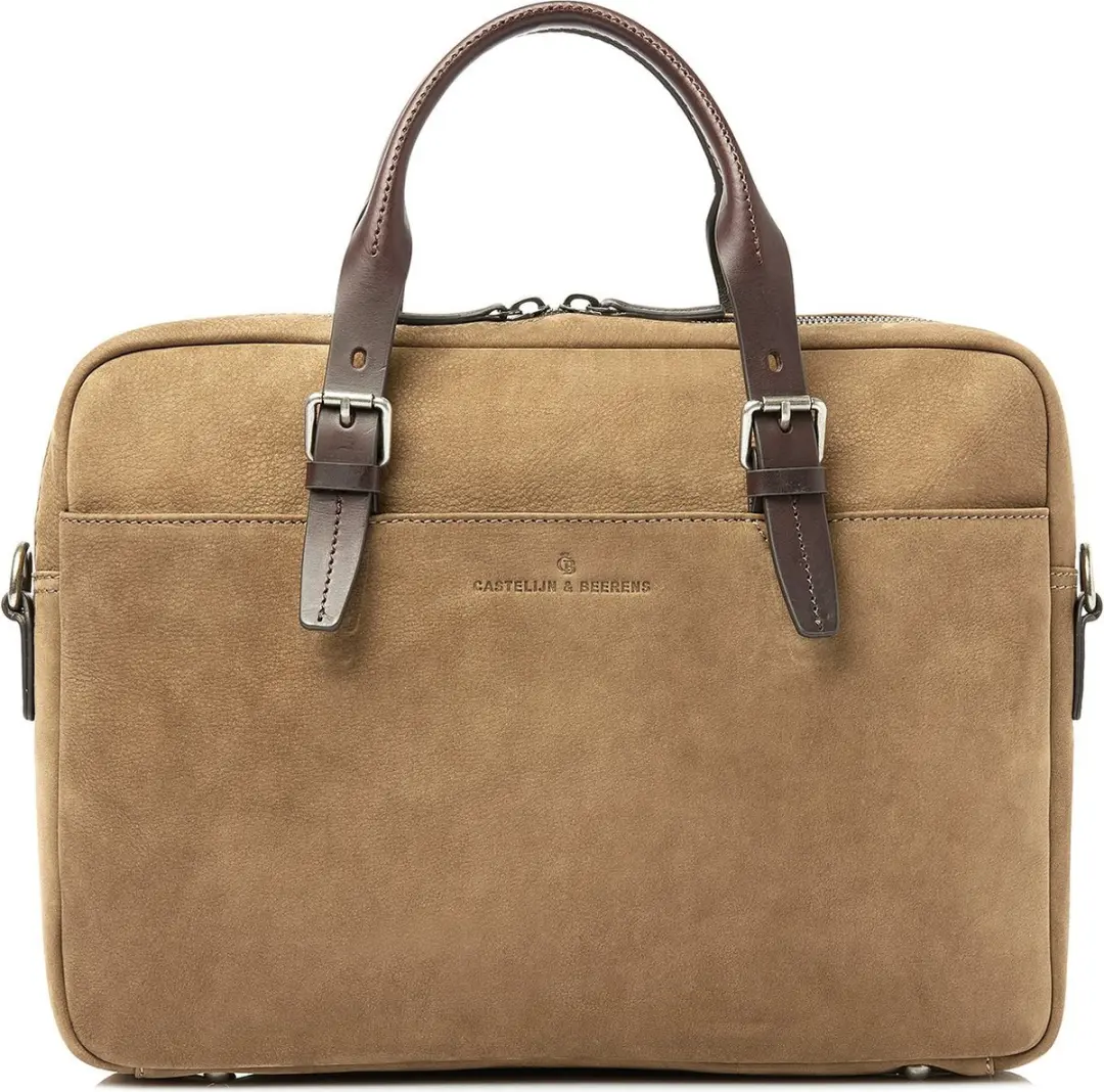 Castelijn & Beerens Veneto Laptoptas 15.6 inch - Taupe - afbeelding 6 van 6