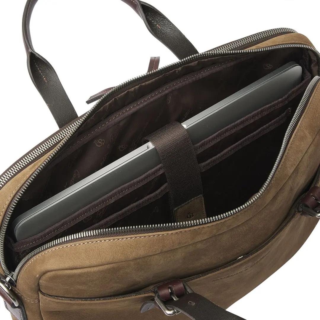 Castelijn & Beerens Veneto Laptoptas 15.6 inch - Taupe - afbeelding 2 van 6
