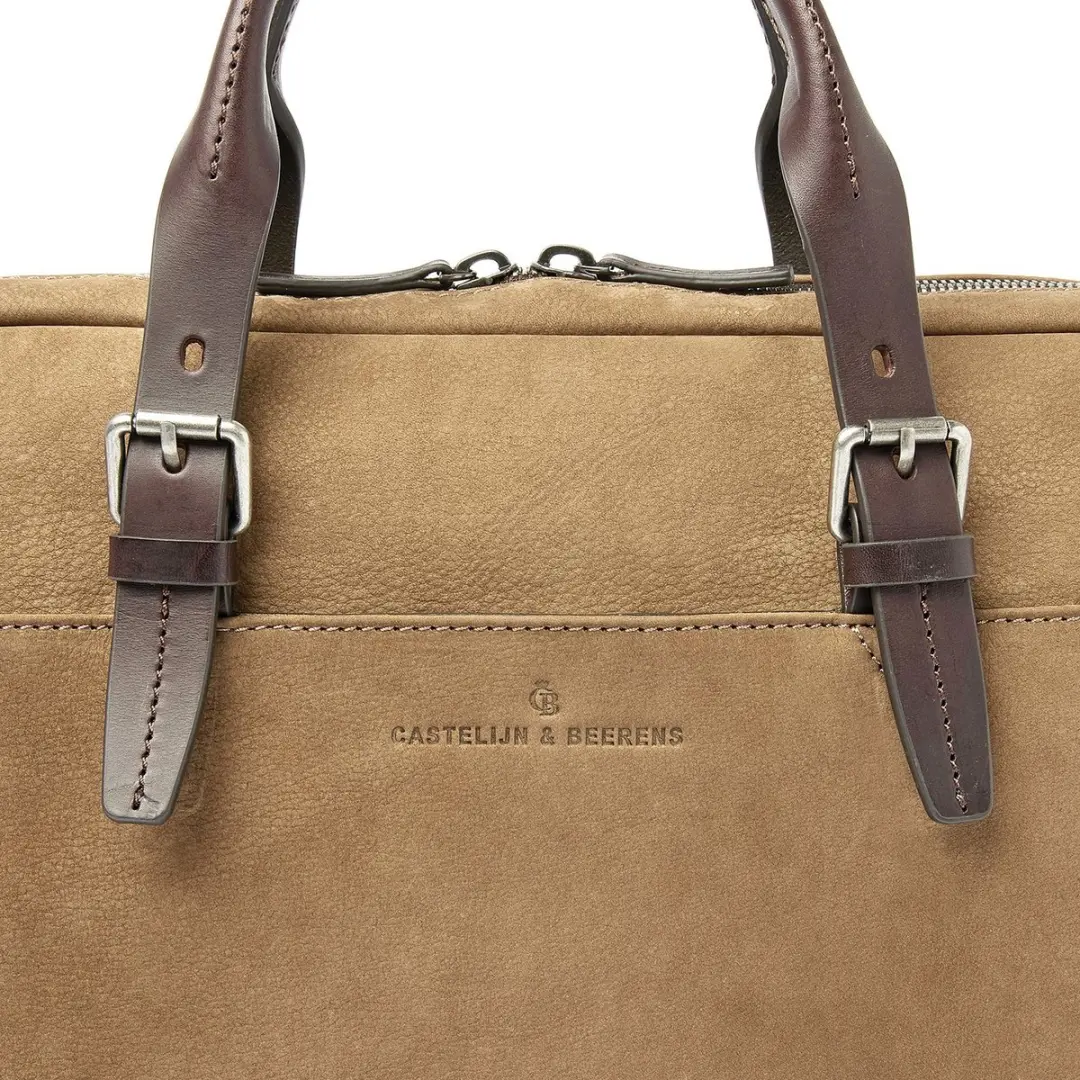 Castelijn & Beerens Veneto Laptoptas 15.6 inch - Taupe - afbeelding 5 van 6