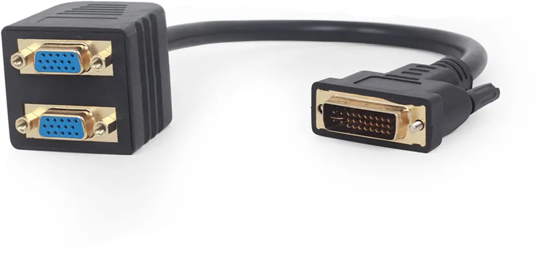 Cablexpert A-DVI-2VGA-01 Splitterkabel - Zwart - afbeelding 5 van 5