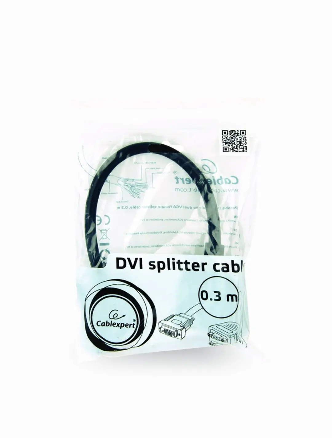 Cablexpert A-DVI-2VGA-01 Splitterkabel - Zwart - afbeelding 2 van 5