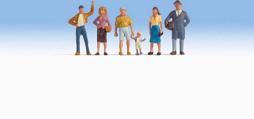 Noch Voetgangers Passanten Schaal H0 - 5 Kleuren