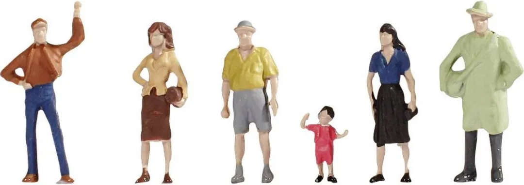 Noch Voetgangers Passanten Schaal H0 - 5 Kleuren