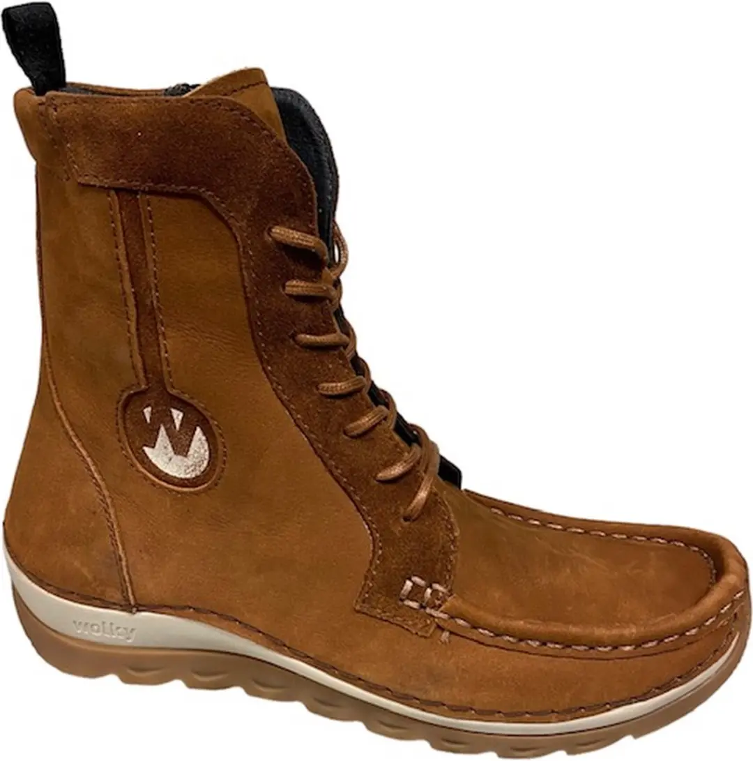 Wolky 0490010 430 Ocean Timber Cognac-halfhoge veterboot-veterboot MT 38