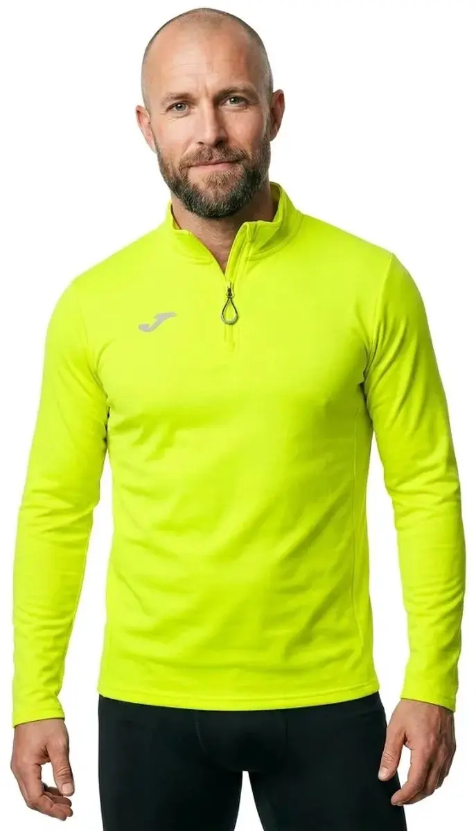 Joma Running Night Halve Rits Sweater - Fluor Geel - L - afbeelding 2 van 2