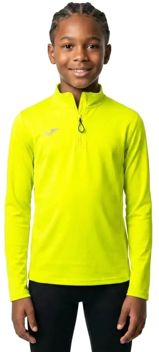 Joma Running Night Fleece Halve Rits - Fluor Geel - 122 - afbeelding 2 van 2