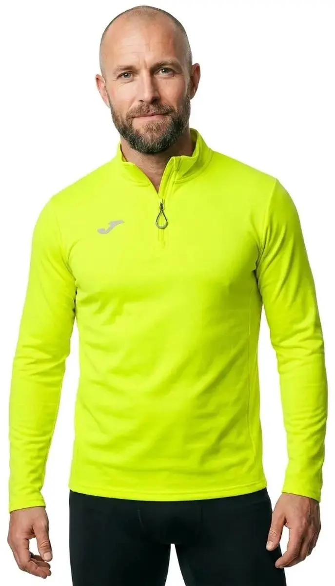 Joma Running Night Half Zip Sweater - Fluor Geel - S - afbeelding 2 van 2