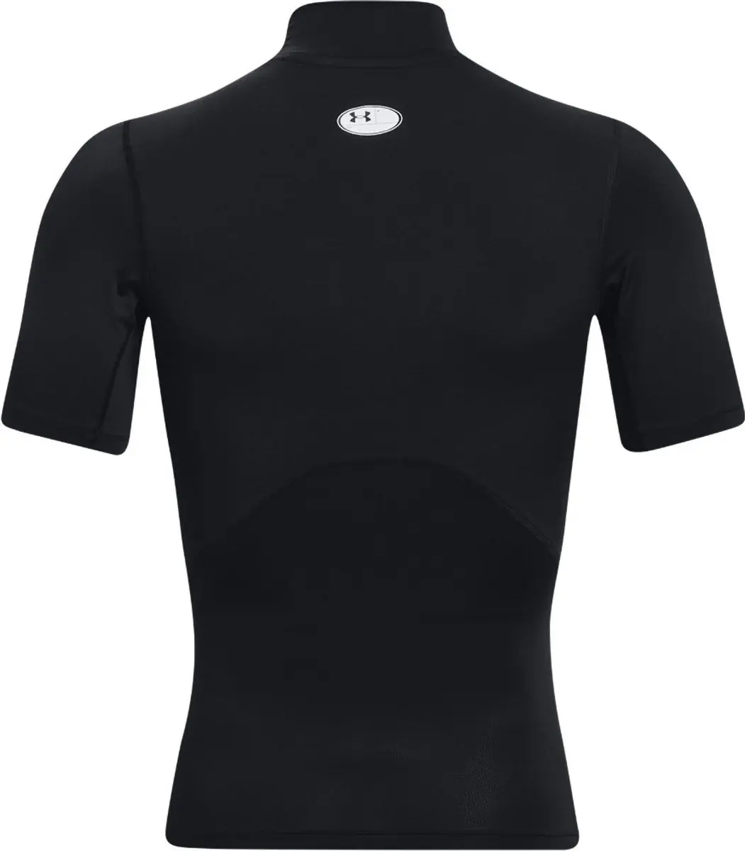 Under Armour HeatGear Compression Mock T-shirt - Zwart/Wit - afbeelding 4 van 6