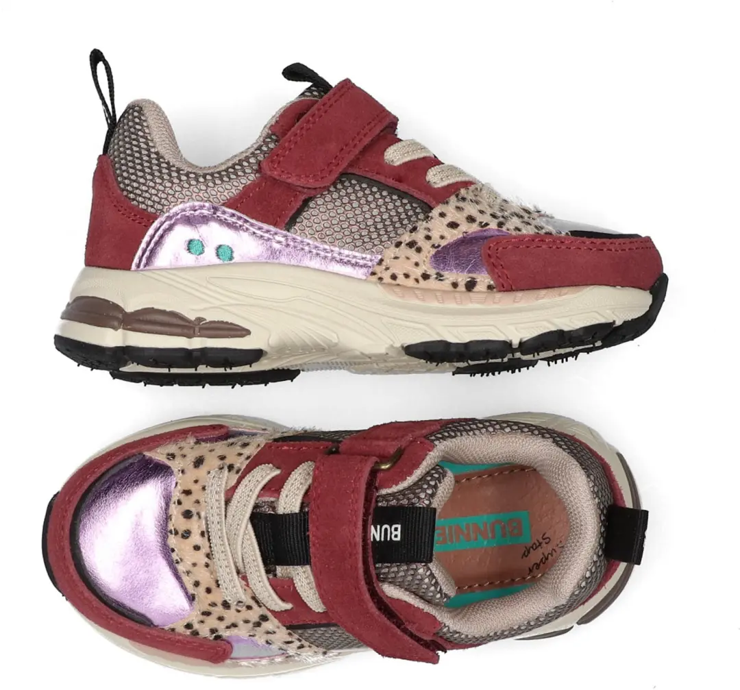 BunniesJR Valerie Valor Meisjes Sneakers - Bordeaux - afbeelding 5 van 6