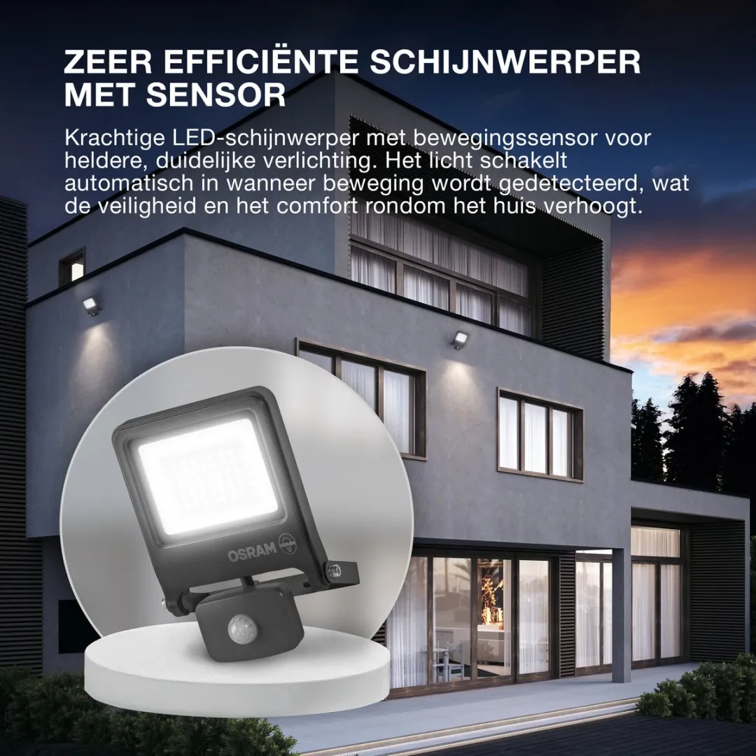 Osram Endura Flood PC 50W LED-schijnwerper - 5000 Lumen - Donkergrijs