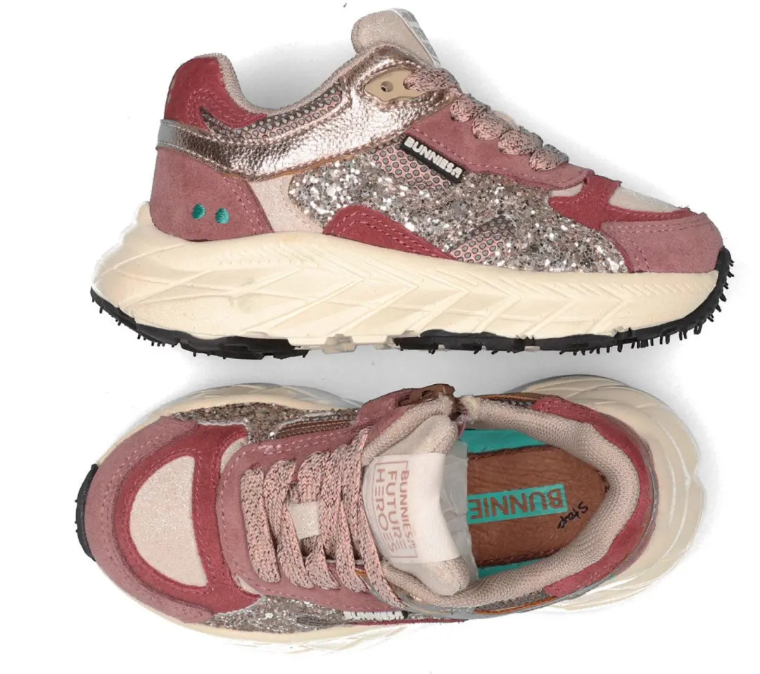 BunniesJR Reza Rush Meisjes Sneakers - Bordeaux - afbeelding 6 van 6