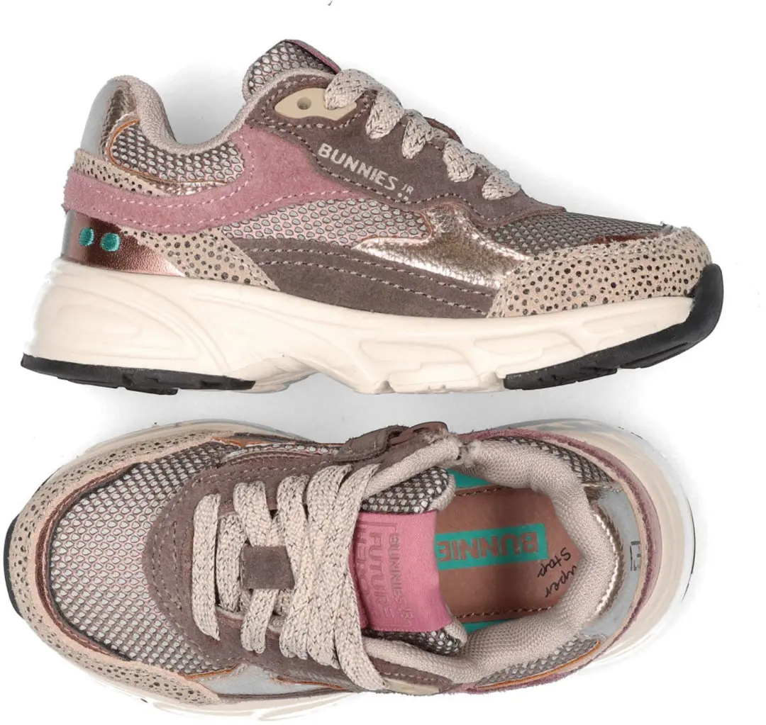 BunniesJR Duuk Dash Meisjes Sneakers - Taupe - afbeelding 4 van 6
