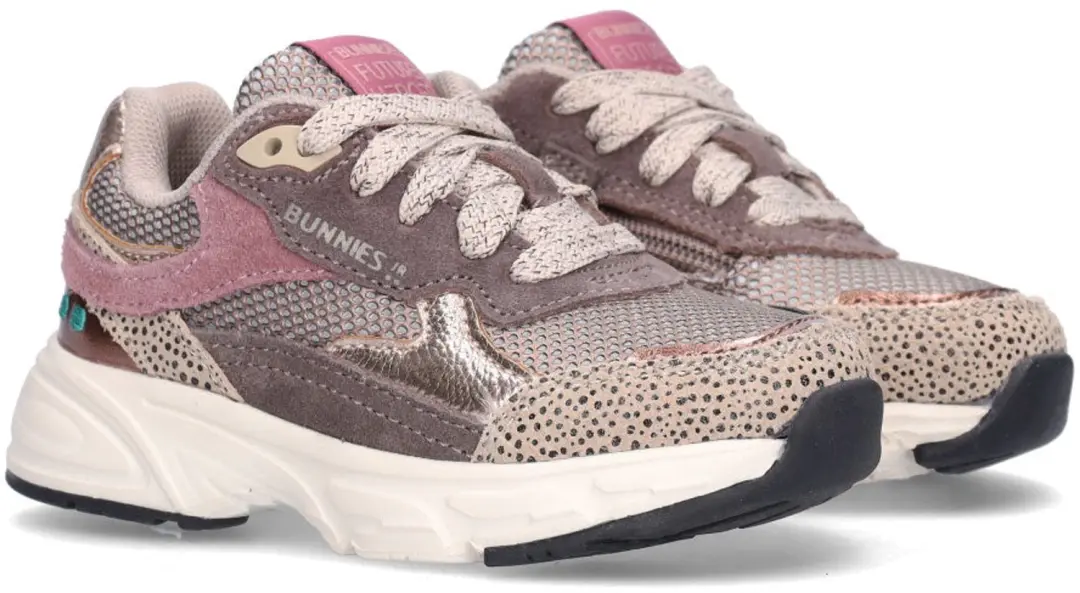 BunniesJR Duuk Dash Meisjes Sneakers - Taupe - afbeelding 2 van 6