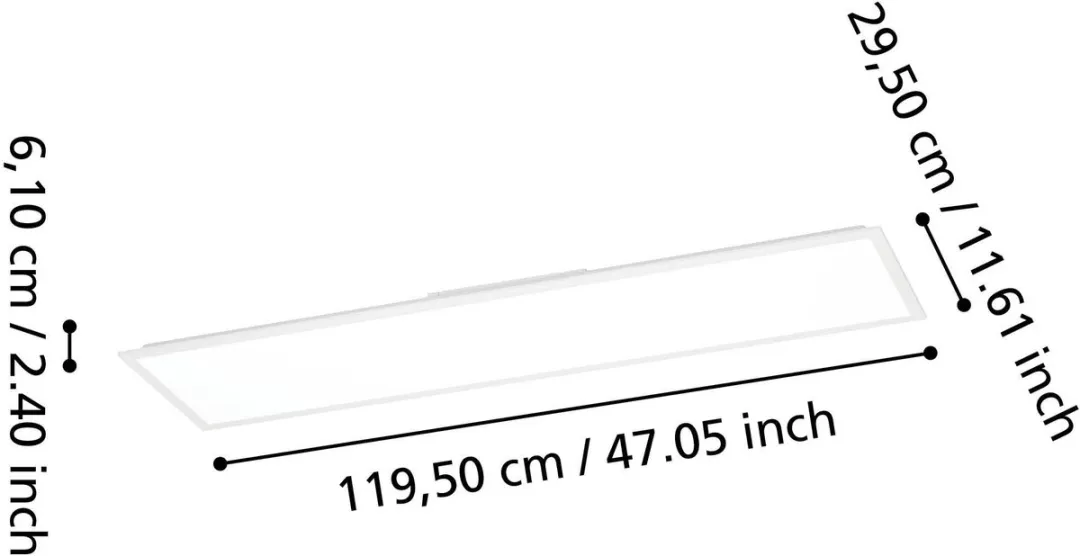 EGLO connect.z Moradillo Smart LED Paneel 119.5x29.5cm - Wit - Zigbee