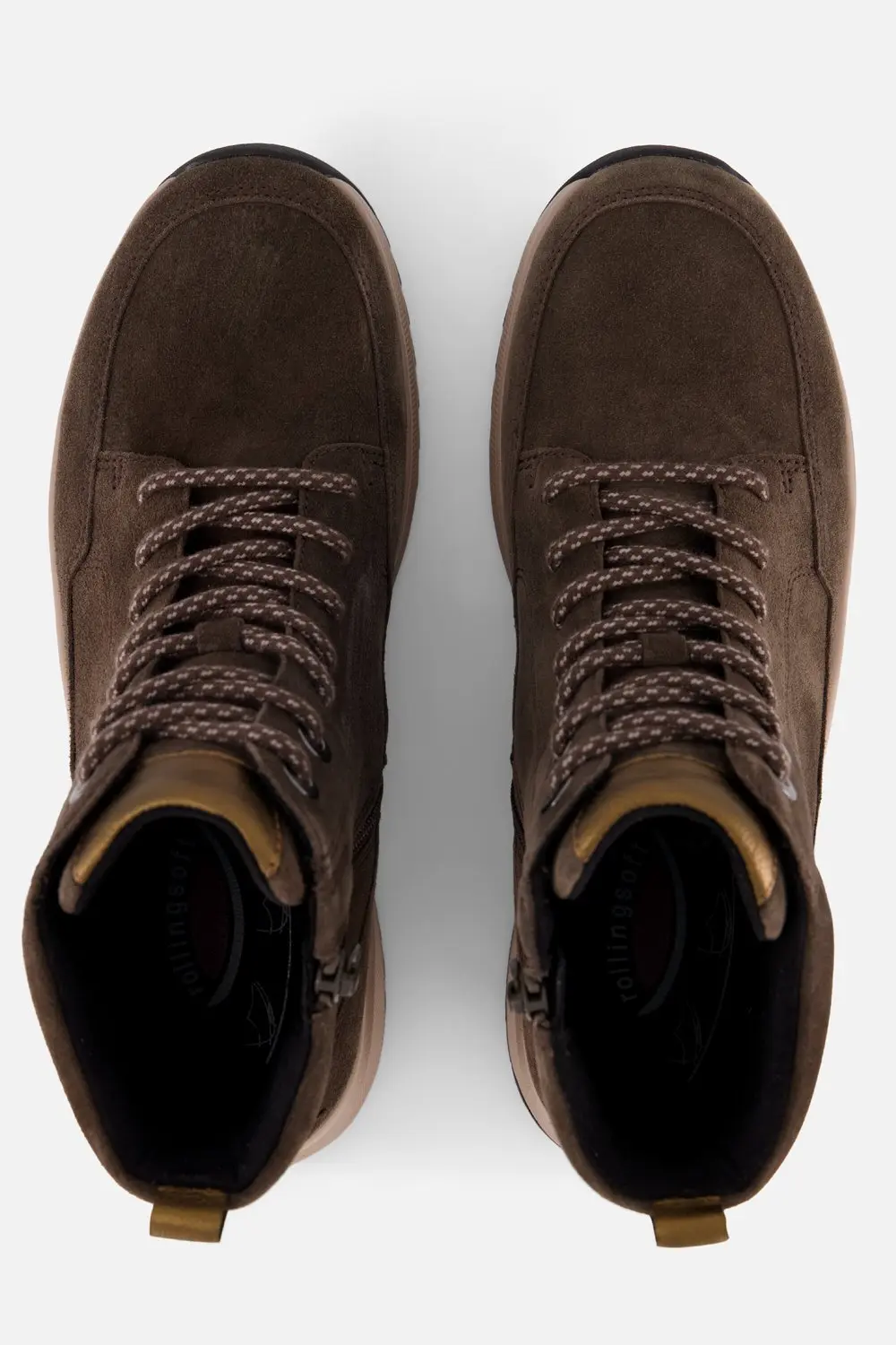 Gabor Rollingsoft Veterboots bruin Suede - Dames - Maat 4 - afbeelding 3 van 4