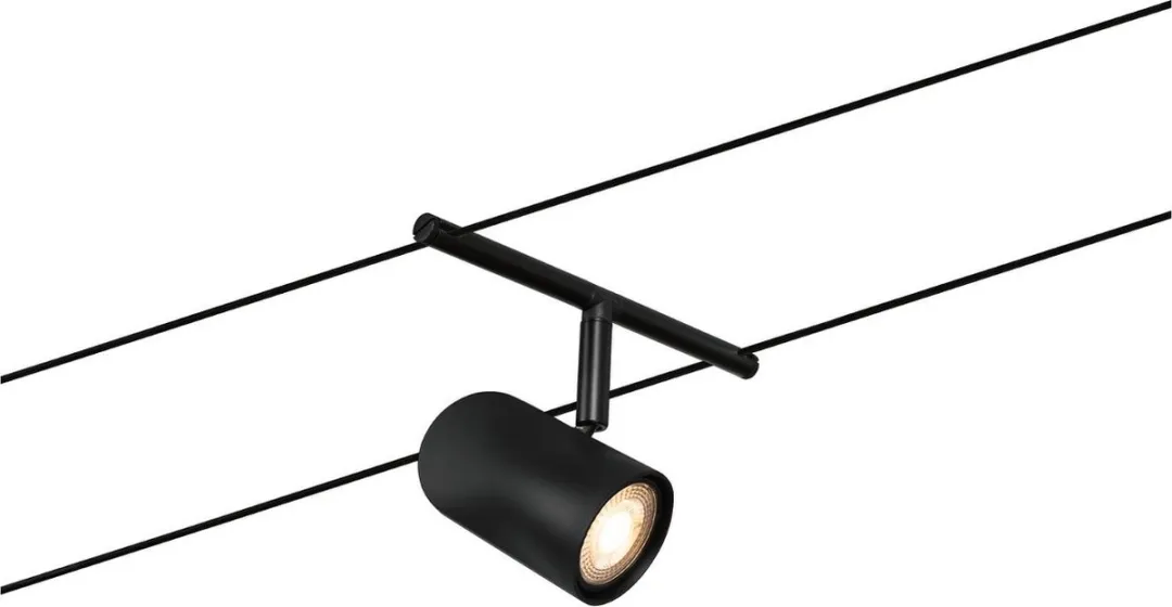 Paulmann Cup Kabelverlichting Basisset 5x10W - Mat Zwart