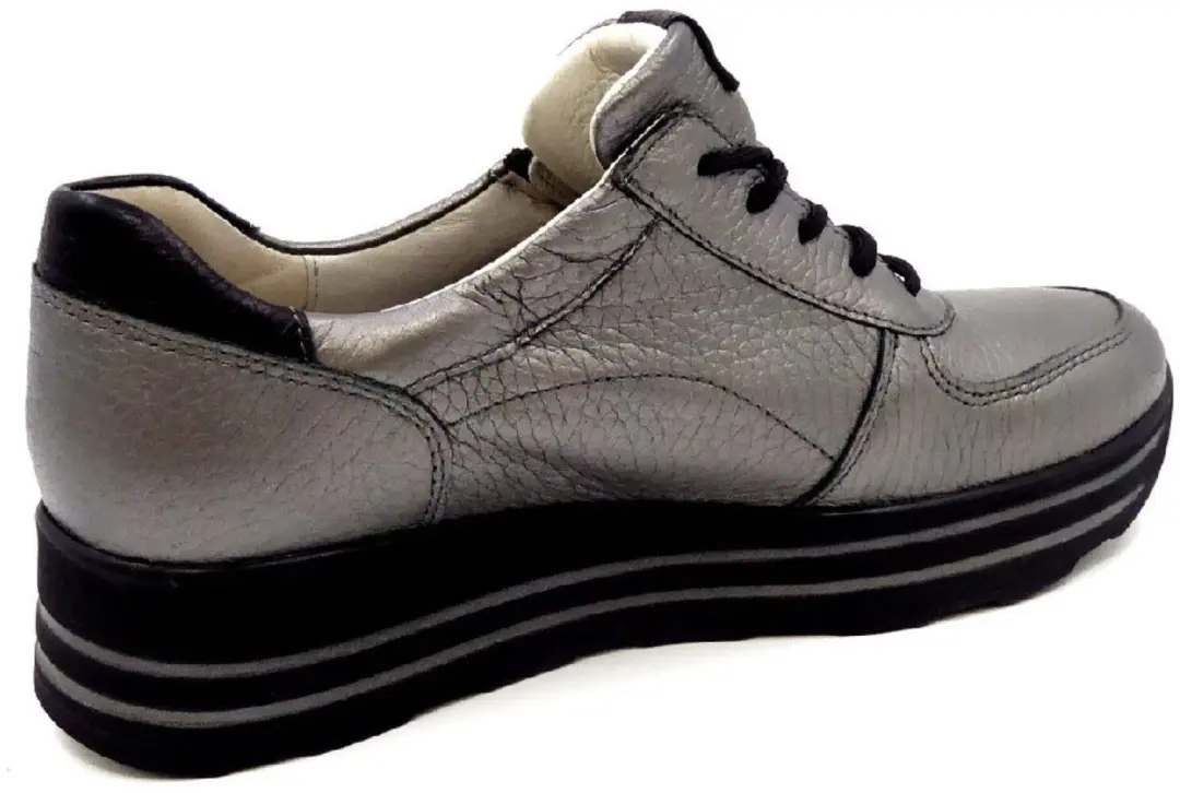 Waldläufer Lana Dames Veterschoenen - Grijs - afbeelding 4 van 4