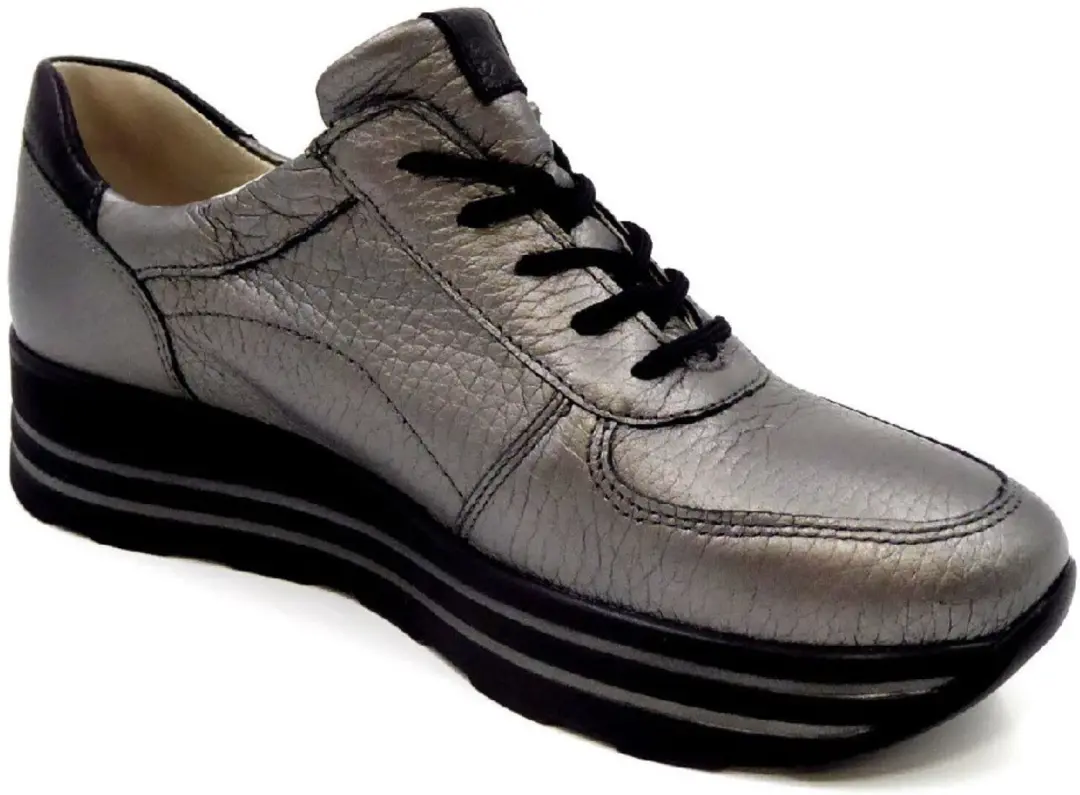 Waldläufer Lana Dames Veterschoenen - Grijs - afbeelding 2 van 4